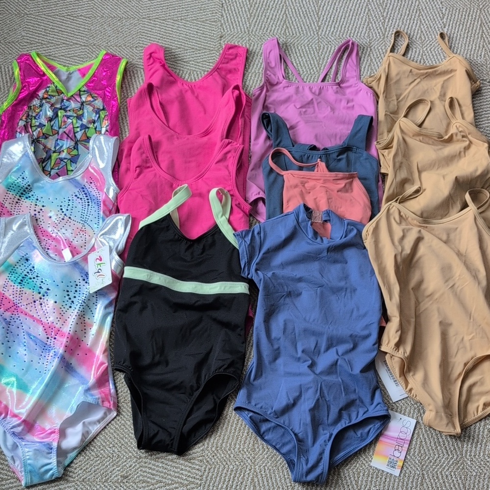 New Ballet Dance Gymnastics Leotard 14 Lot IC & MC Medium Baltogs Weissman Pink